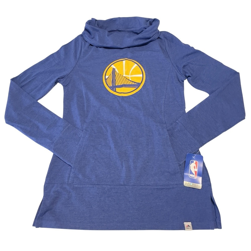 Golden State Warriors NBA Ultra Game Blue Cowl Neck Sweatshirt Women's Sz Large